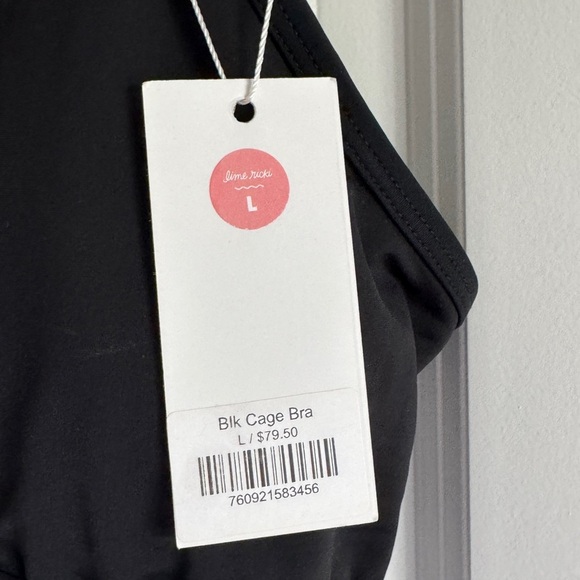 Lime Ricki Black Sports Bra with Adjustable Straps - Picture 7 of 12